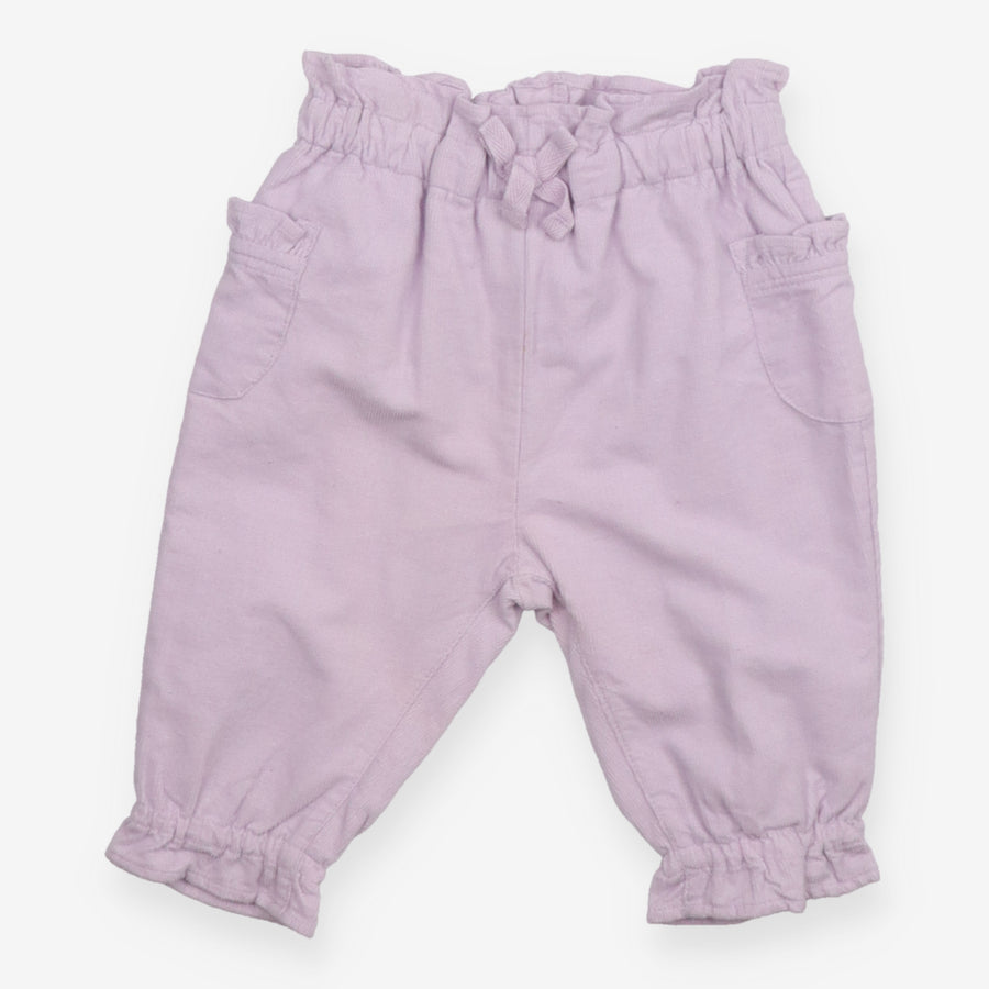 Cargo Trousers Pull On Ribbed Lilac