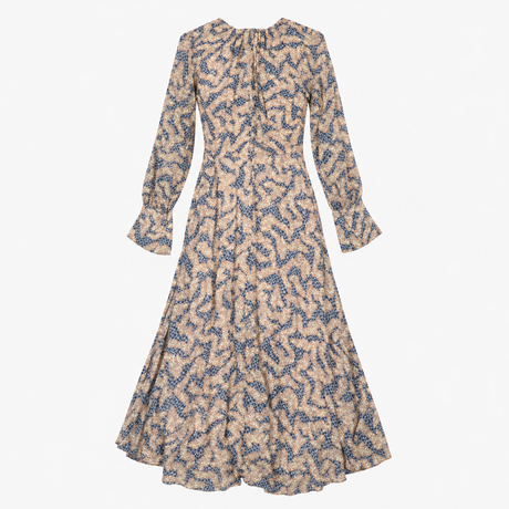 Windly Paisley Long Sleeve Midi Dress