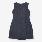 Textured Panel Dress With Abstract Animal Print Sl