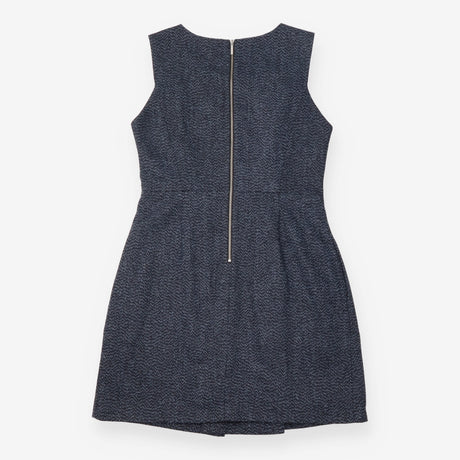 Textured Panel Dress With Abstract Animal Print Sl