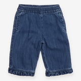 Denim Short Frill Hem