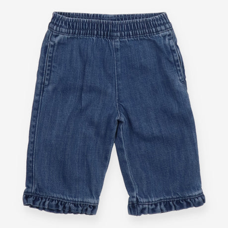 Denim Short Frill Hem
