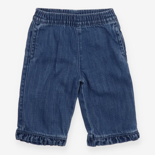 Denim Short Frill Hem