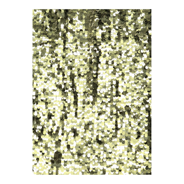 Midi Skirt Khaki Green All Over Sequins Metallic W