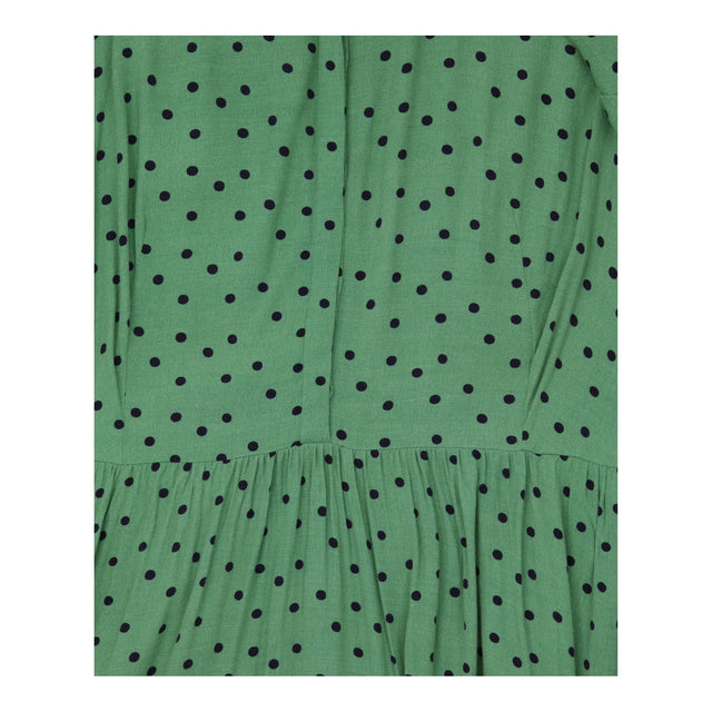 Grass Green Black Polka Dot Rayon Viscose Peter Pa