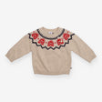 Jumper Knit Oatmeal House Appliques