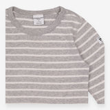 Grey and white stripe T-shirt