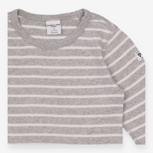 Grey and white stripe T-shirt