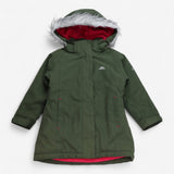 Parka Coat Khaki with Pink Fleece Lining