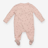 Sleepsuit Wrap Around Pink Rabbit Appliques