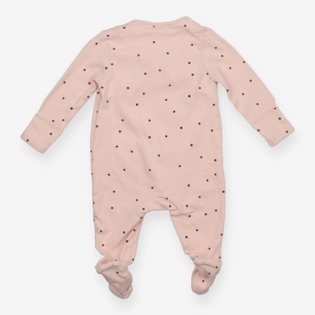 Sleepsuit Wrap Around Pink Rabbit Appliques