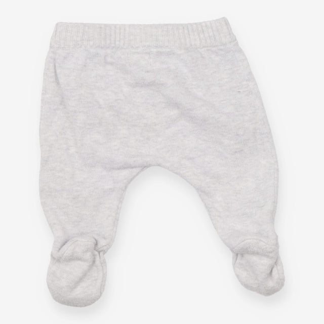 Knit footed leggings grey