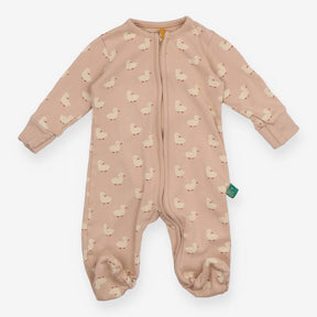 Sleepsuit Brown Puddle Ducks