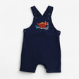 Dungarees Shortie Navy with Triceratops