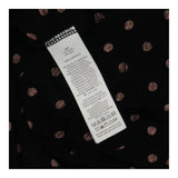 Midi Dress Black Pink Polka Dot Long Sleeve Gather