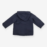 Charcoal Raincoat with Striped Lining 