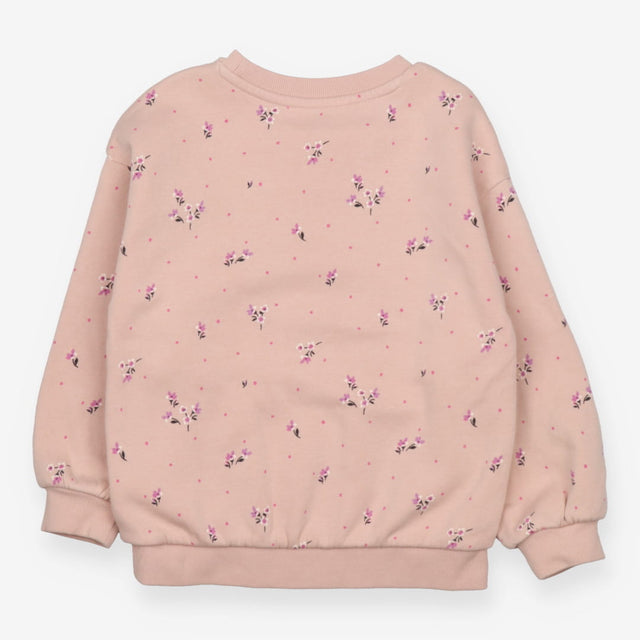 Sweatshirt Pink with Purple flower print