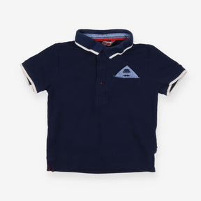 Boboli polo t-shirt navy hat moustache pocket