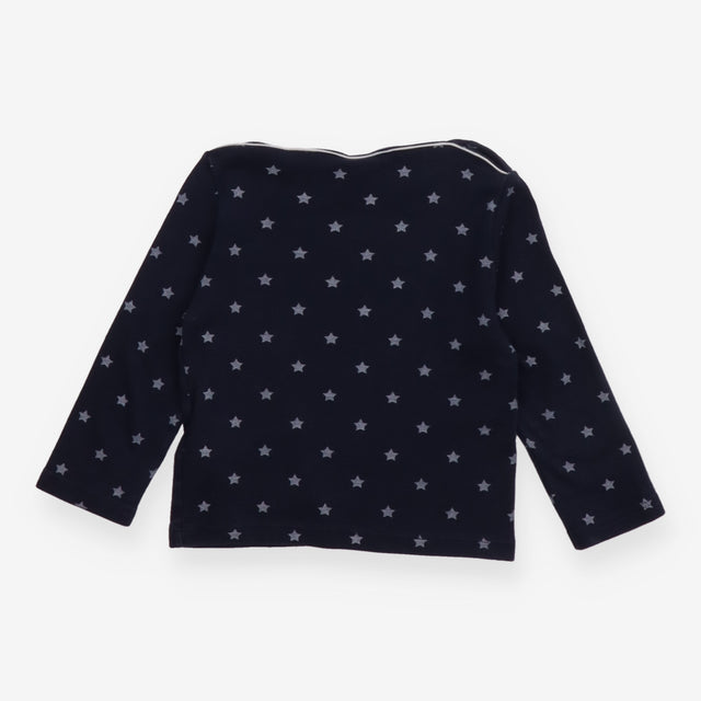 Tee LS navy blue stars