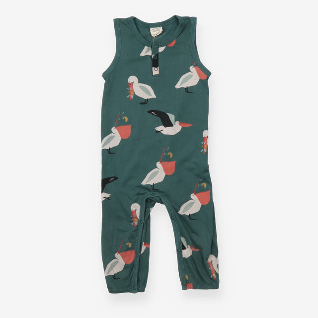 Dungarees jersey green Pelican Nature Baby