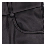 Trousers Black Faux Leather High Waisted Slim Leg