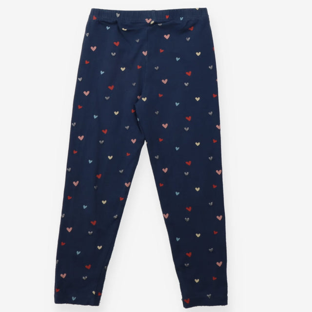 Leggings Navy and Silver Glitter Hearts