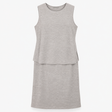 Grey Marl Layered Sleeveless Viscose Blend Dress