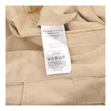 Wide Leg Trousers Tan Pleat Front Lyocell Blend