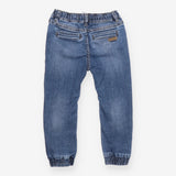 Trousers blue denim with drawstring