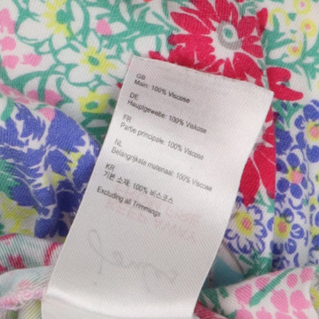 Floral Short Sleeve Tunic Top Multicolour