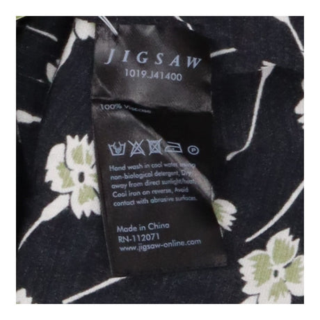 Jigsaw Black V‑Neck Midi Summer Dress