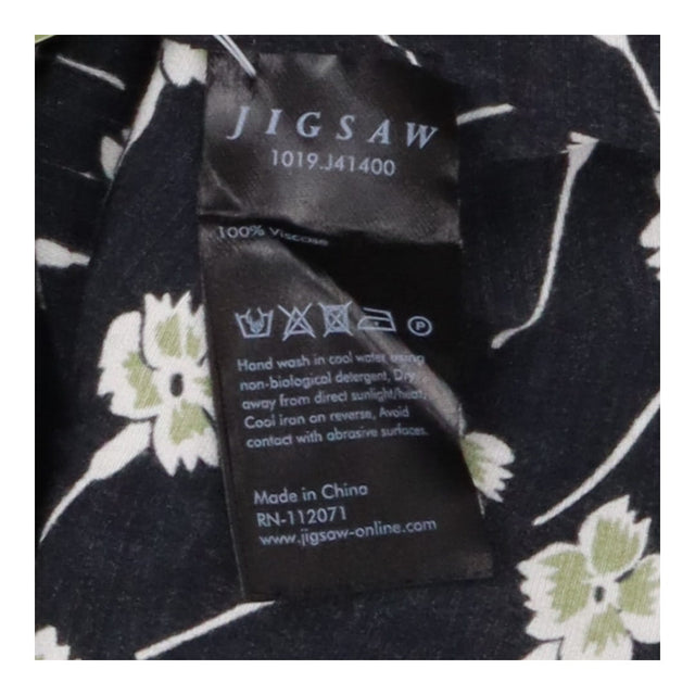 Jigsaw Black V‑Neck Midi Summer Dress
