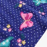 Dress Long Sleeved Blue Polka Dot Butterflies