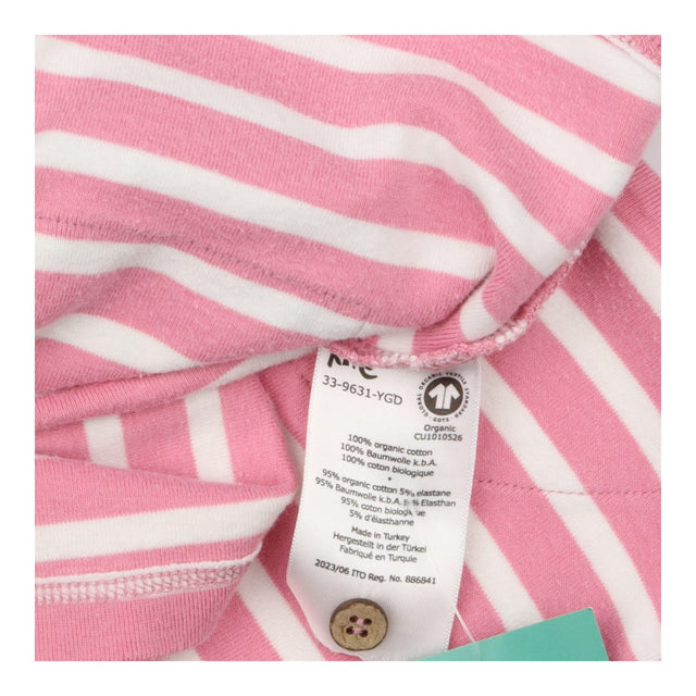 Dress pink white striped with two pockets