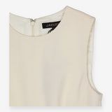 Jaeger Pure New Wool Cream Structured Sleeveless M