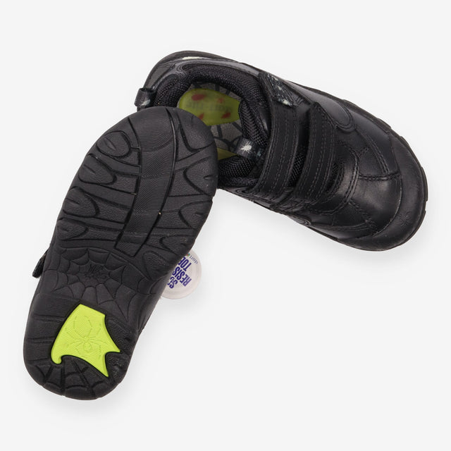 Black Velcro school shoe spider