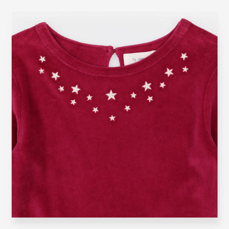 Dress Velvety Magenta Star 