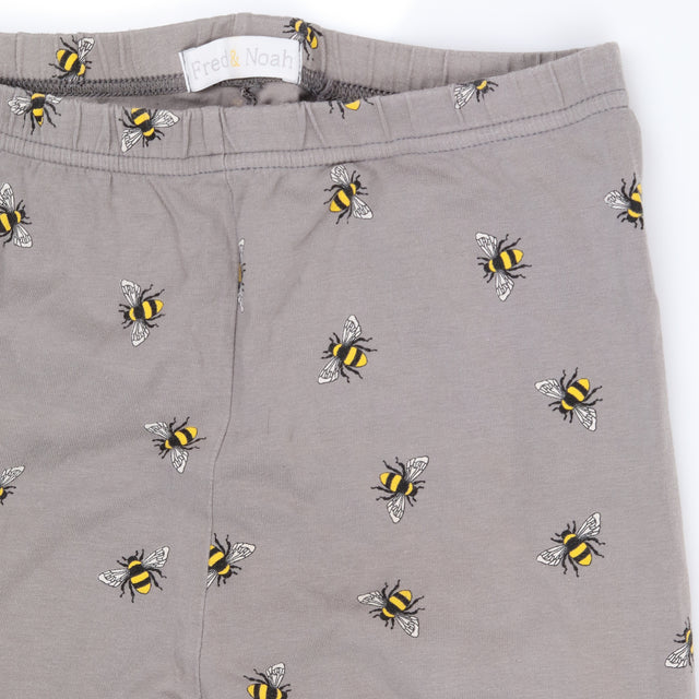 Grey Bee Print Leggings