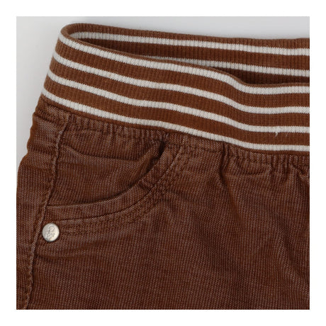 Trousers Brown Pull On Striped Waistband