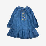 Floral Denim Bib Dress