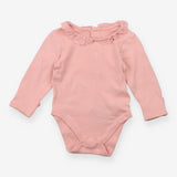 Pink frill collar bodysuit