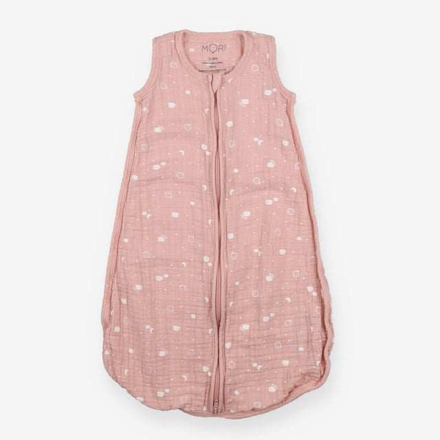 Sleeping Bag Pink 0.5 TOG with White Clouds