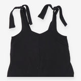 Jumpsuit Black Heavyweight Organic Cotton Tie Shou
