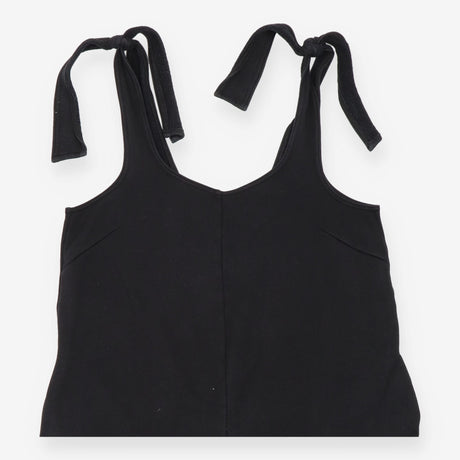 Jumpsuit Black Heavyweight Organic Cotton Tie Shou