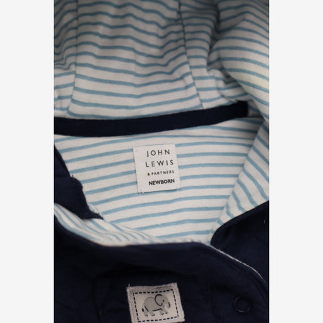 Pramsuit Blue Quilted with Elephant