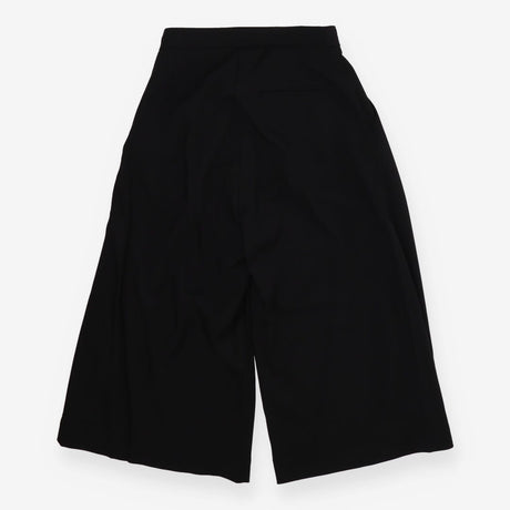 Emoda Black Cropped Culottes – Pleated Front Wide‑
