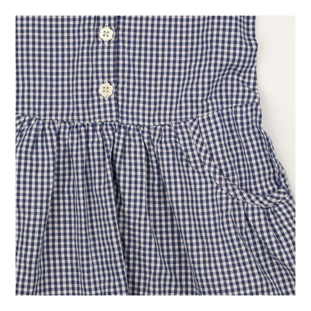 School summer dress 2pc blue check