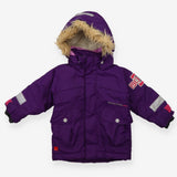 Parker purple fur hood