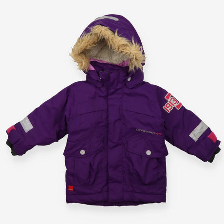 Parker purple fur hood