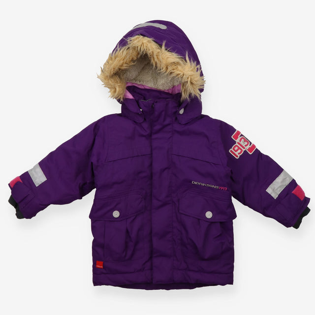 Parker purple fur hood